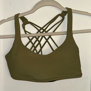 Green sports bra Lululemon size 6